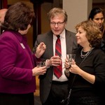 Attendees ask the speakers questions and engage in conversation